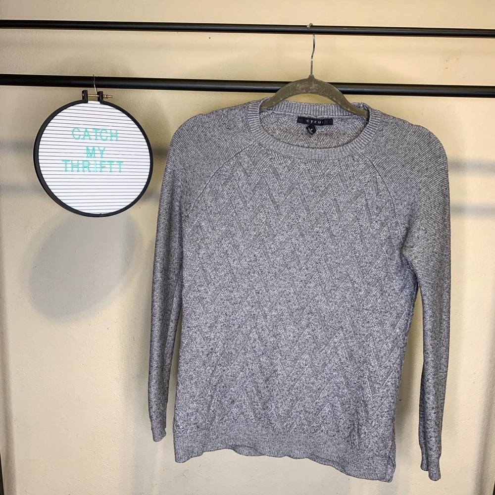Gray Chevron Sweater